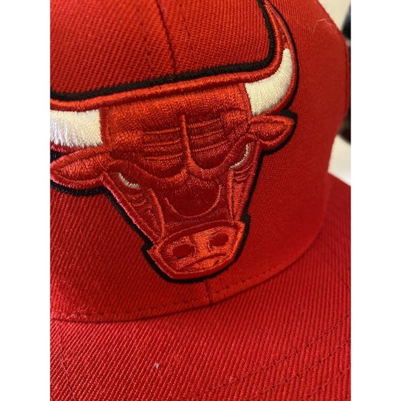 Chicago Bulls NBA Mitchell & Ness Snapback Cap 3D Logo Red Hat Pennsylvania PA - Picture 2 of 9